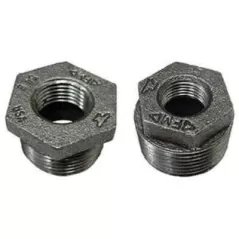 1" x 3/4" FNPT x MNPT Black Malleable Iron 383 Series Domestic Bushing | TFBBH131D