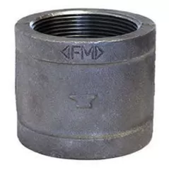 1-1/2" FNPT Black Malleable Iron 1121 Series Domestic Coupling | TFBCP015D