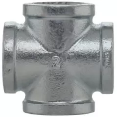 1" FPT Galvanized Malleable Iron Cross | TFGCR010