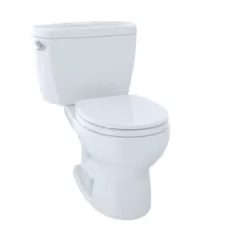 26-3/8" x 14" x 14-5/8" Vitreous China Cotton White Round Front Eco Drake Series Toilet Bowl | TOTC743E01
