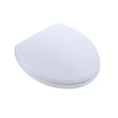 16-1/2" x 14" Cotton White Polypropylene with Cover For Round Front Toilet Bowls SoftClose Series Round Front Toilet Seat | TOTSS11301
