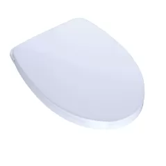 18-5/8" x 14-1/16" Cotton White Polypropylene with Cover with Cover For Toto Washlet+ Toilets SoftClose Series Elongated Front Toilet Seat | TOTSS12401