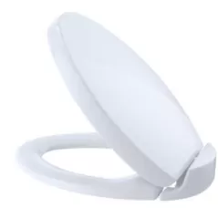 18-1/2" x 14-1/4" Cotton White Polypropylene with Cover For Elongated Toilet Bowls SoftClose Series Elongated Front Toilet Seat | TOTSS20401