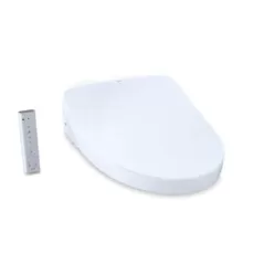 20-15/16" x 15-1/16" x 4-13/16" Cotton White Plastic with Cover For Aquia Washlet+ S550E Series Contemporary Elongated Bidet Seat | TOTSW3056AT4001
