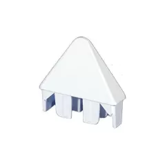 2.83" Vinyl White Sharp Spade Thin Wall Picket Cap | VCCPSN783W