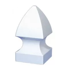 7-3/4" Vinyl White Gothic Post Cap | VCGC4W