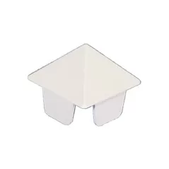 1.325" Vinyl White Internal Pyramid Sharp Picket Cap | VCIPP112112W