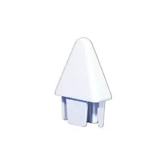 2.44" Vinyl White Internal Sharp Spade Picket Cap | VCISPC78112W