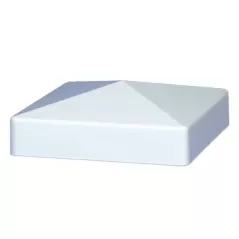 1-3/4" Vinyl Khaki Long Lip Pyramid Horse Post Cap | VCOPC5C