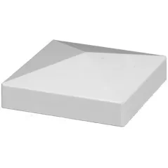 1-5/8" Vinyl Khaki External Pyramid Post Cap | VCOSPC4C