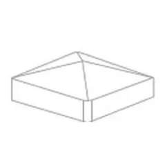 5" x 5" Vinyl Driftwood Pyramid Post Cap | VCOSPCD5WGC