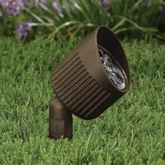LED Architectural Bronze Die-Cast Copper-Free Aluminum Landscape Series 3003 Model Low Voltage Medium Shroud Up and Accent Fixture | VISGR3009ZWWFM