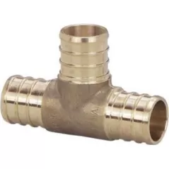 1" x 3/4" x 3/4" Crimp Lead-Free Brass V5018ZL Series Tee | VGA46544