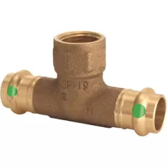 1-1/2" x 1-1/2" x 3/4" Press x Press x FPT Lead-Free Bronze 2917.2ZL Series Tee | VGA79785