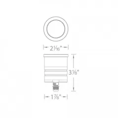 4.1 W 3000K LED Stainless Steel 2011 Series In-Ground Slim Round Well Light | WAC201130SS