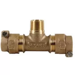 1" CTS Compression x CTS Compression x MNPT Lead-Free Brass 74762-22 Series Tee | MCD5120010