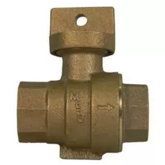 1-1/2" FNPT Lead-Free Brass 76001 Series Stop and Drain Ball Valve Curb Stop | MCD5131306