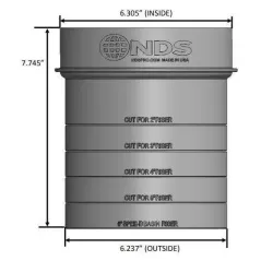 6" Round Polystyrene Black Riser | NDS101R