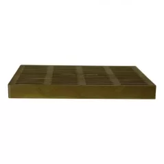 12" x 12" Square Brass Flat Grate | NDS1230B