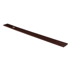 36" Rectangular HDPE Brick Red Mini Flat Channel Grate | NDS551