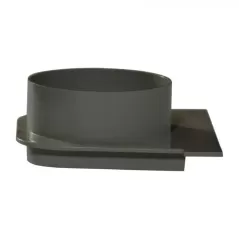 5" Spigot Gray PVC Pro Series Deep Profile End Cap | NDS813