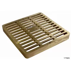 9" x 9" Square Brass Flat Grate | NDS930B