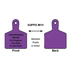 Purple NON-POTABLE WATER For Irrigation Use Only Do Not Drink Single Sided Valve Identification Tag | CSTIDMAXP1NP011