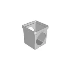 9" x 9" Square PVC Black 2-Hole Catch Basin | DRT0909SD2