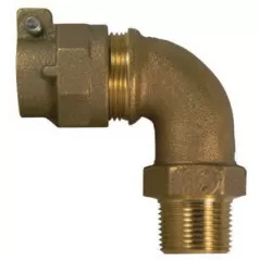1" CTS Compression x MNPT Lead-Free Brass 90 Degrees 74779M-22 Series 1/4 Bend Elbow | MCD74779M22010