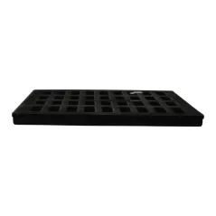 18" Square Cast Iron Black Catch Basin Flat Drain Grate | NDS1813