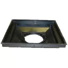 18" X 1-1/8" X 3-5/8" Square Black Low Profile Catch Basin Adapter |  1830