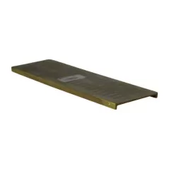 12" Rectangular Brass Satin Brass Mini Flat Channel Grate | NDS552B