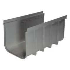 20" x 12-1/4" x 12" PVC Light Gray Deep Profile Channel Drain | NDS843