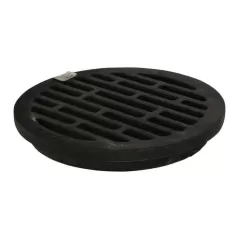 12" Round Ductile Iron Black Inline Flat Drain Grate | NDSD12
