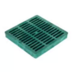 12" x 12" Square HDPE Green Drainage Grate | RBDDG12SFG