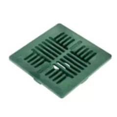 6" x 6" Square HDPE Green Universal Drainage Grate | RBDDG7USG