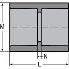 Sch. 80 PVC Coupling 3 in. Socket Gray C Standard | 829-030C