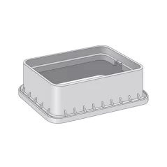Valve Box Extension Only, 6" Rectangular Black Standard