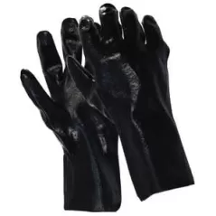 Work Gloves, One Size Fits All PVC Black