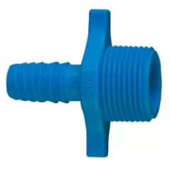 3/4" MIPT x Double Helix Blue Acetal Male Adapter | LSC3400007