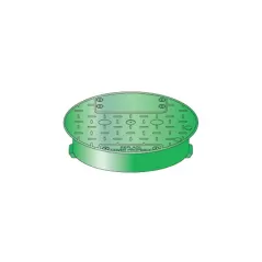 Valve Box Lid Only, 10" Round Green Control Valve