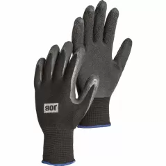 Work Gloves, Extra Large Utilis Latex/Nylon Heavy-Duty Black