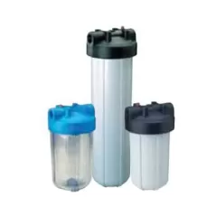 1" NPT 30 to 100 psi Clear Sump Blue Cap Heavy-Duty Filter Housing | APLW10BC