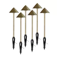 3 W 2700K LED Brass Dome Top 6/Pack Landscape Light | AQS84066