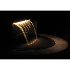 1-1/2" FIPT 24" x 8" x 3-1/2" 2000 gph Solid White Colorfall | AWGCF24SW