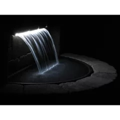 1-1/2" FIPT 24" x 8" x 3-1/2" 2000 gph Crystal White Colorfall | AWGCF24W