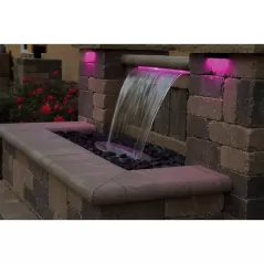 1-1/2" FIPT 24" x 8" x 3-1/2" 2400 gph Color Changing Colorfall | AWGCFCC24