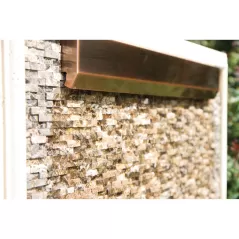 1-1/2" FIPT 24" x 5-1/4" x 3-1/2" 750 to 1500 gph Smooth Surfaces 1500 to 3000 gph Rough Surfaces Copper 316 Stainless Steel Waterwall Spillway | AWGCWS24316