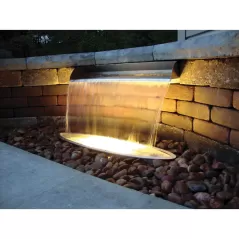 1-1/2" FIPT 24" x 8-1/2" x 4" 2400 gph Stainless 316 Stainless Steel Spillway | AWGSS24316