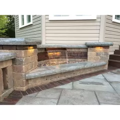 1-1/2" FIPT 36" x 8-1/2" x 4" 3600 gph Brushed Stainless 304 Stainless Steel Spillway | AWGSS36